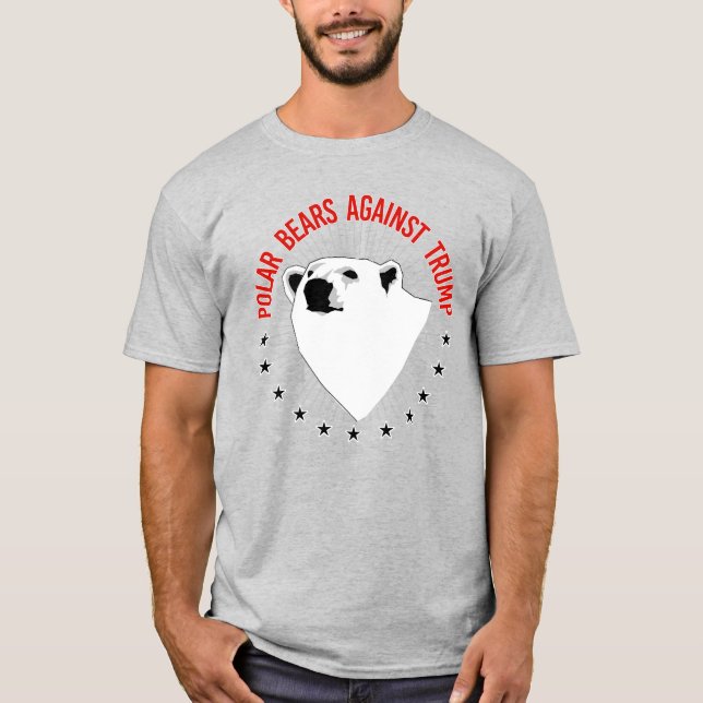 Polar Bears Against Trump T-Shirt (Front)