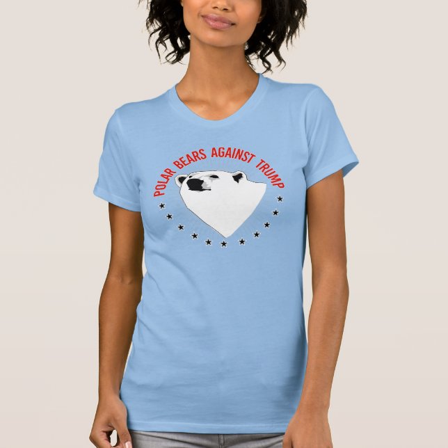 Polar Bears Against Trump T-Shirt (Front)