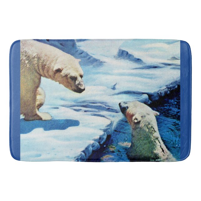 polar bears bath mat (Front)