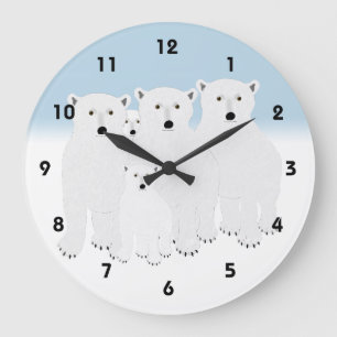 Polar Bears Clock