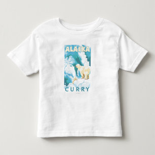 Polar Bears & Cub - Curry, Alaska Toddler T-Shirt