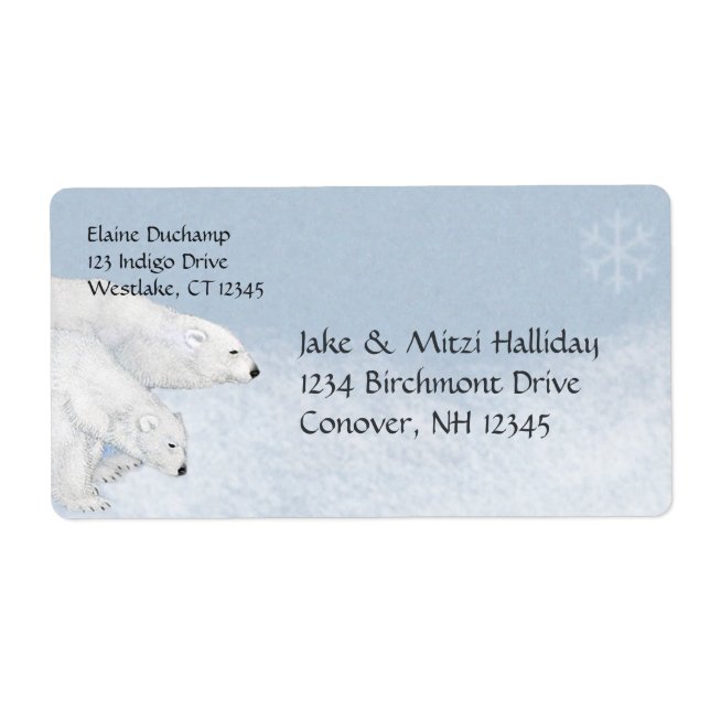 Polar Bears Custom Personalised Christmas Holiday (Front)