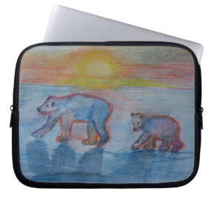 Polar Bears Drawing Electronics Bag