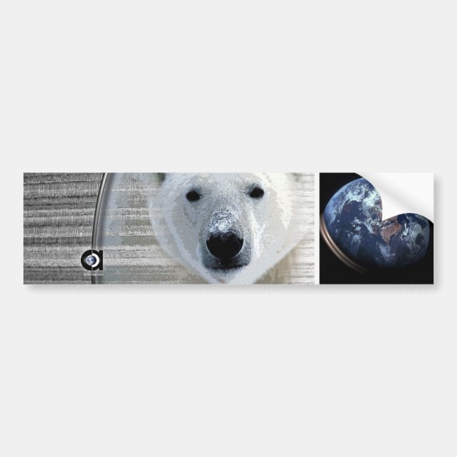polar bears earth bumper sticker (Front)