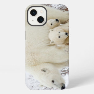 Polar Bears female and Two cubs iPhone 13 Case