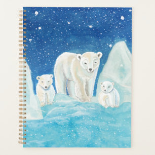Polar Bears Illustration   Planner
