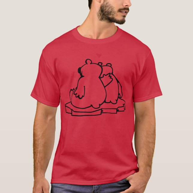 Polar Bears In Love girl T-Shirt (Front)
