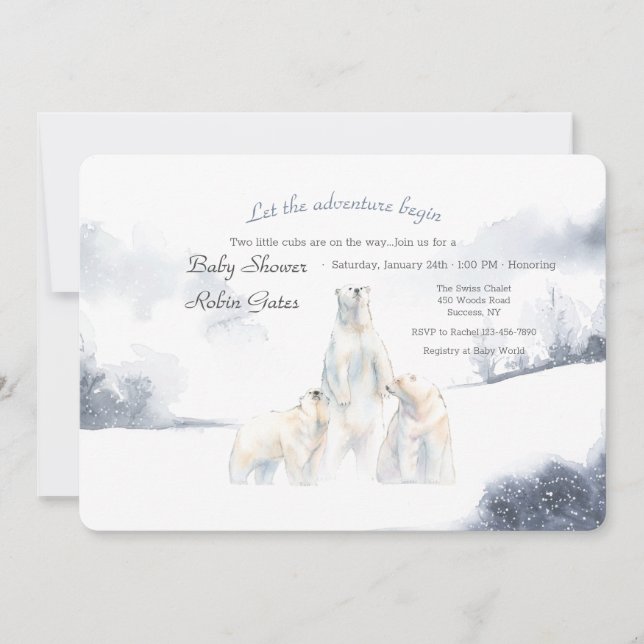 Polar Bears Invitation (Front)