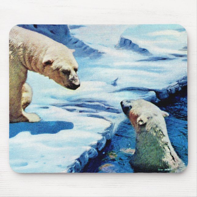 polar bears mouse pad (Front)