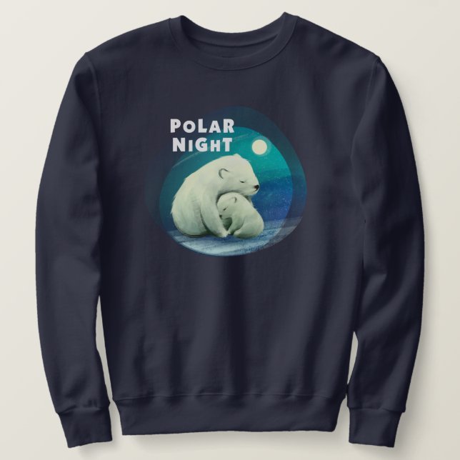 Polar bears on ice floe sweatshirt (Design Front)