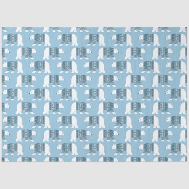 Polar Bears Tissue Paper (Front)