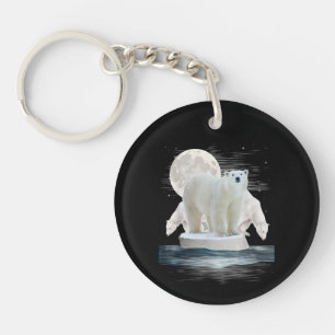 Polar Bears Wildlife Zoo Animal Lover Zookeeper Na Key Ring