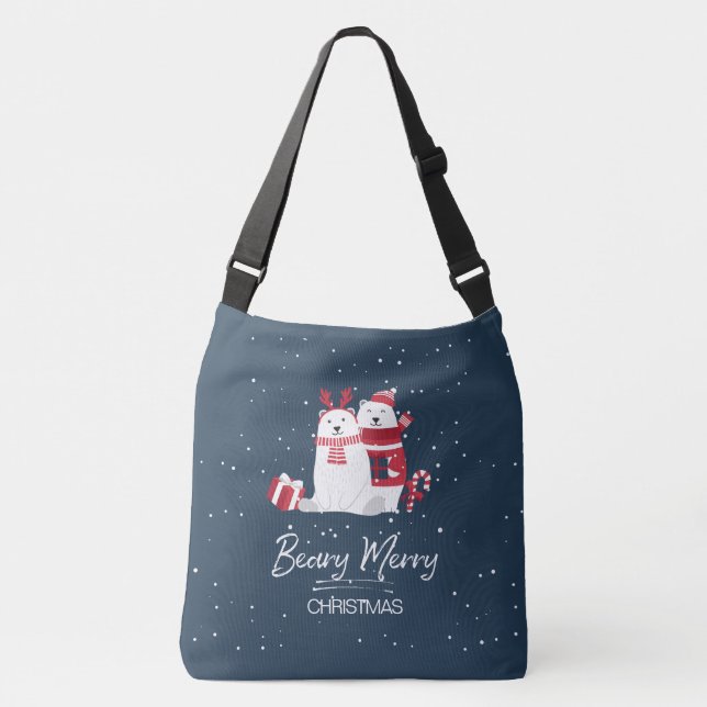 Polar Beary Merry Christmas ID851 Crossbody Bag (Front)