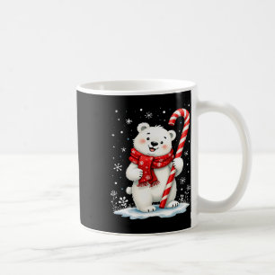 Polar Christmas Bear Candy Scarf Kids Coffee Mug