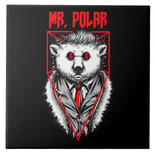 Polar Design A Funny Polar Bear Animal Lover Tile