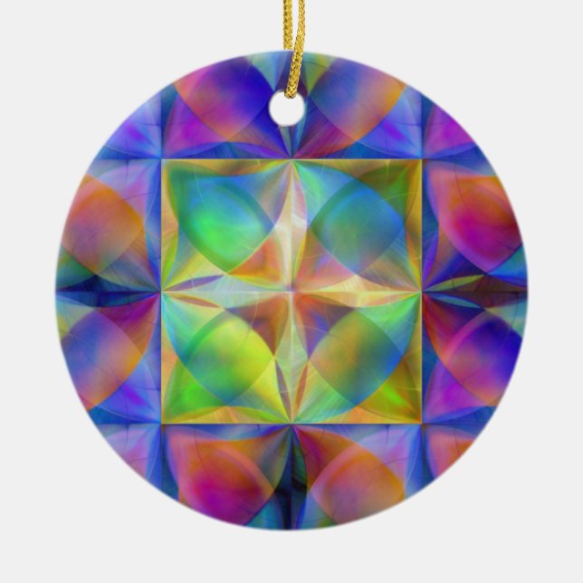 Polar Design II Ceramic Tree Decoration (Front)
