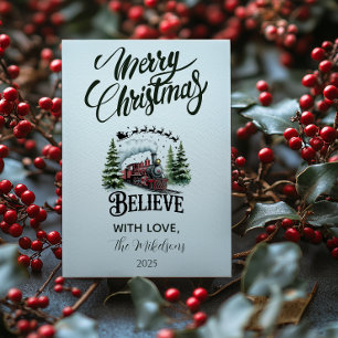 Polar Express Christmas Holiday Card