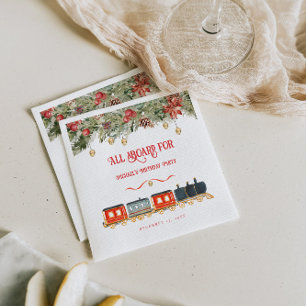 Polar Express Christmas Party Napkin