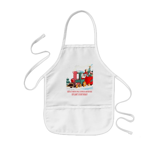 Polar Express Christmas Santa's Train Adventure Kids Apron (Front)