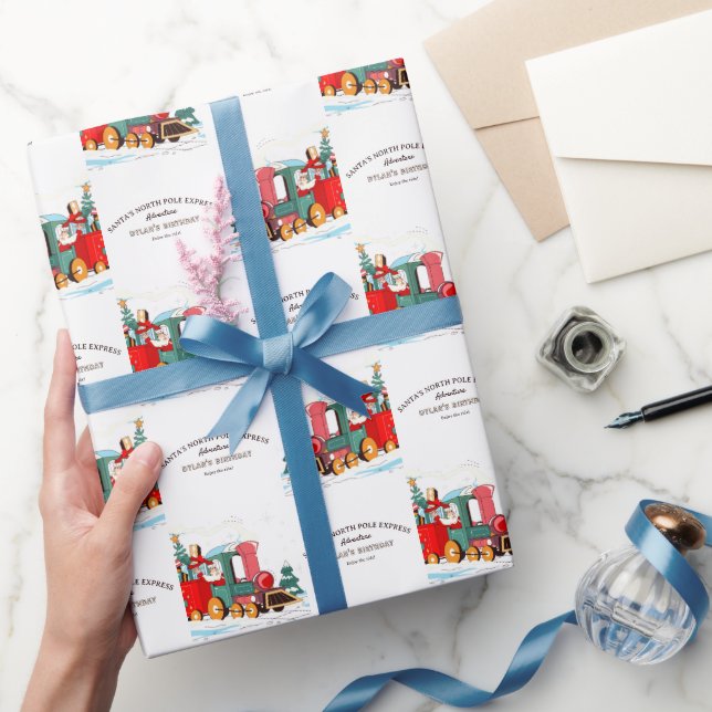Polar Express Christmas Santa's Train Adventure Wrapping Paper (Gifting)