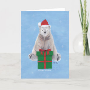 Polar Holiday - Kids Art for CHOC  Thank You Card