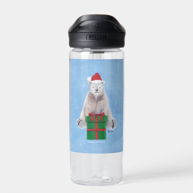 Polar Holiday - Kids Art for CHOC Water Bottle (Back)