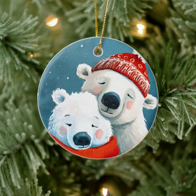Polar Hugs Ceramic Tree Decoration (Tree)