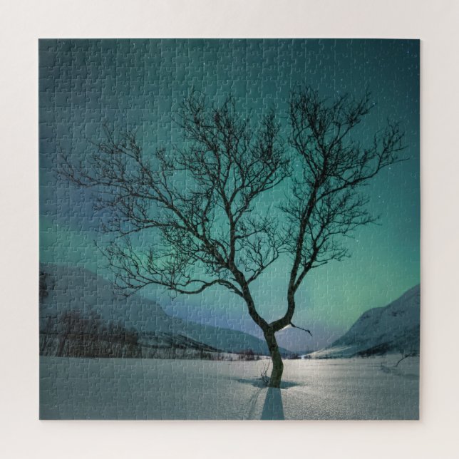 Polar Light Tree Jigsaw Puzzle (Vertical)