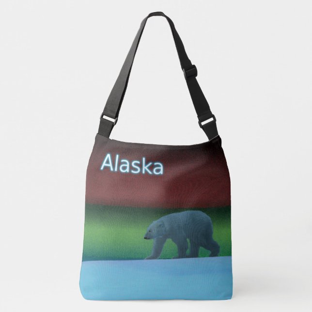 Polar Lights Polar Bear - Alaska Crossbody Bag (Front)