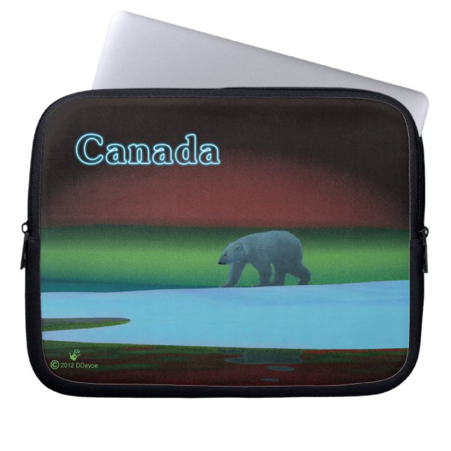 Polar Lights Polar Bear Laptop Sleeve (Front)