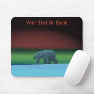 Polar Lights Polar Bear  Mouse Pad