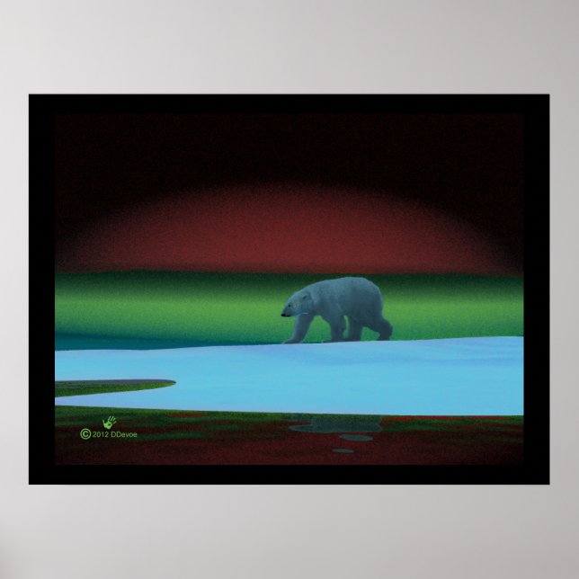 Polar Lights Polar Bear Poster (Front)