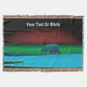 Polar Lights Polar Bear Throw Blanket