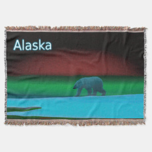 Polar Lights Polar Bear Throw Blanket