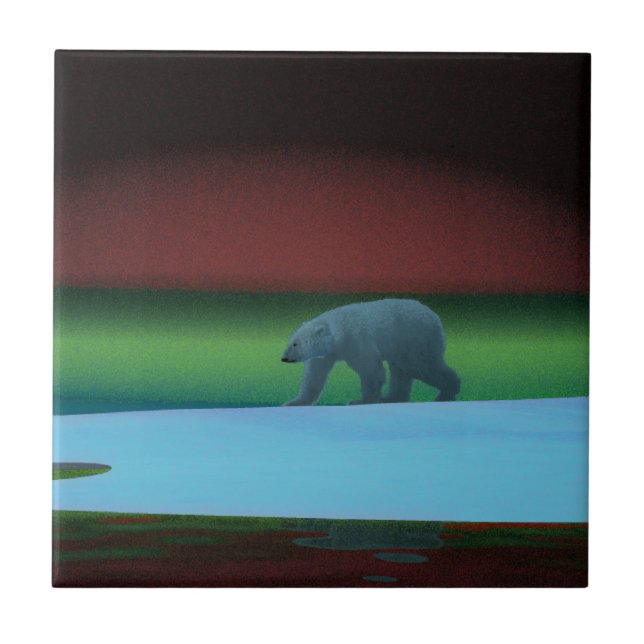 Polar Lights Polar Bear Tile (Front)