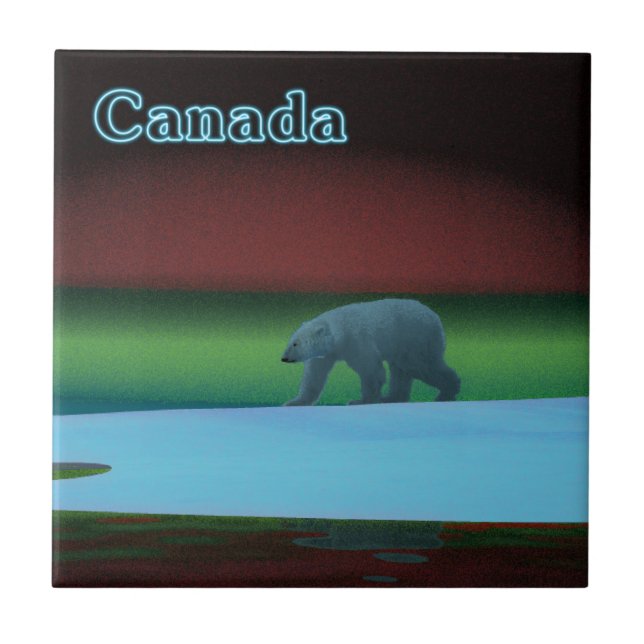 Polar Lights Polar Bear Tile (Front)