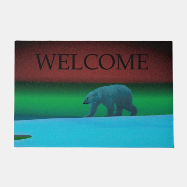 Polar Lights Polar Bear - Welcome Doormat (Front)
