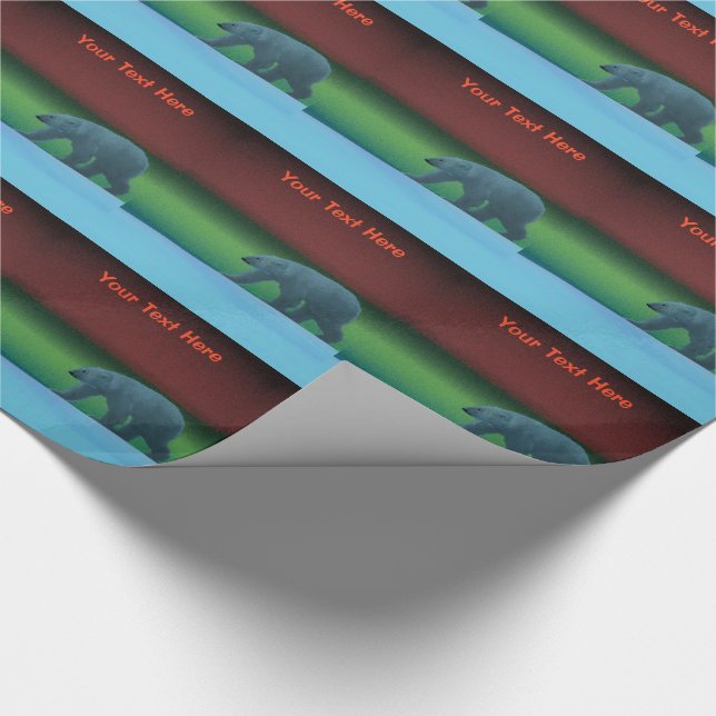 Polar Lights Polar Bear Wrapping Paper (Corner)