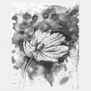 Polar lining blanket flower drawing