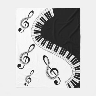 Polar lining blanket with musical notes