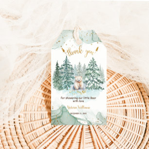 Polar Little Bear Baby Shower Thank You Gift Tags