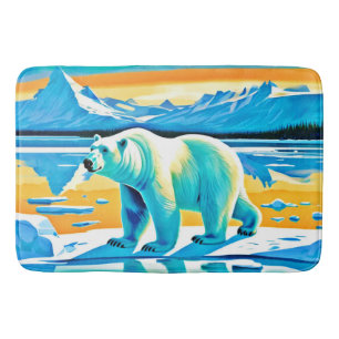 Polar Majesty: Arctic Landscape Bath Mat