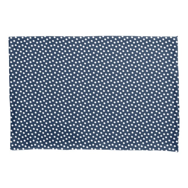Polar Night Blue Watercolor Dots  Pillow Case (Front)