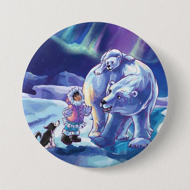 Polar Pals 7.5 Cm Round Badge (Front)
