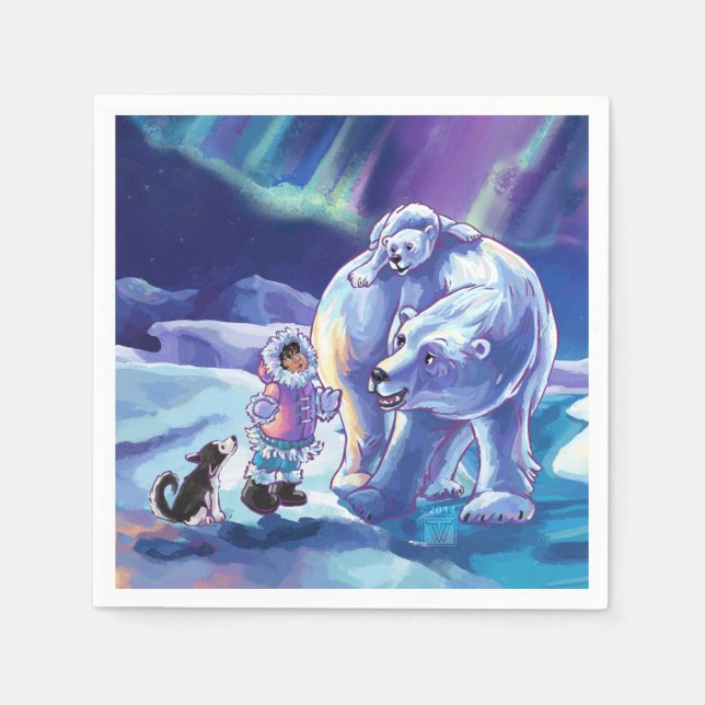 Polar Pals Art Napkin (Front)