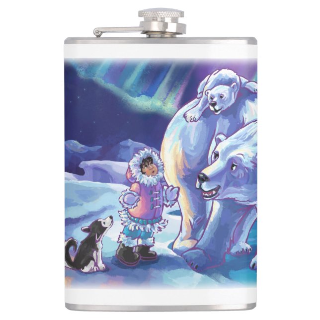 Polar Pals Hip Flask (Front)