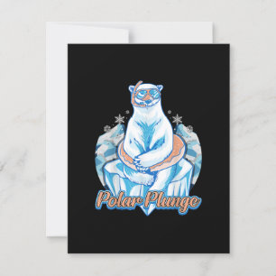 Polar Plunge Ice Jump Funny Polar Bear Winter Swim Invitation