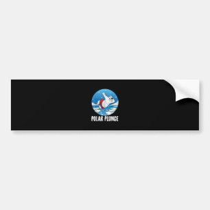 Polar Plunge Ice Jump Polar Bear Winter Swim Bumper Sticker