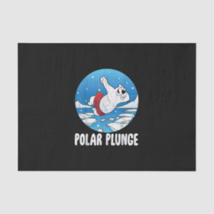 Polar Plunge Ice Jump Polar Bear Winter Swim Tissue Paper