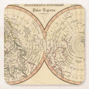 Polar Regions 2 Square Paper Coaster